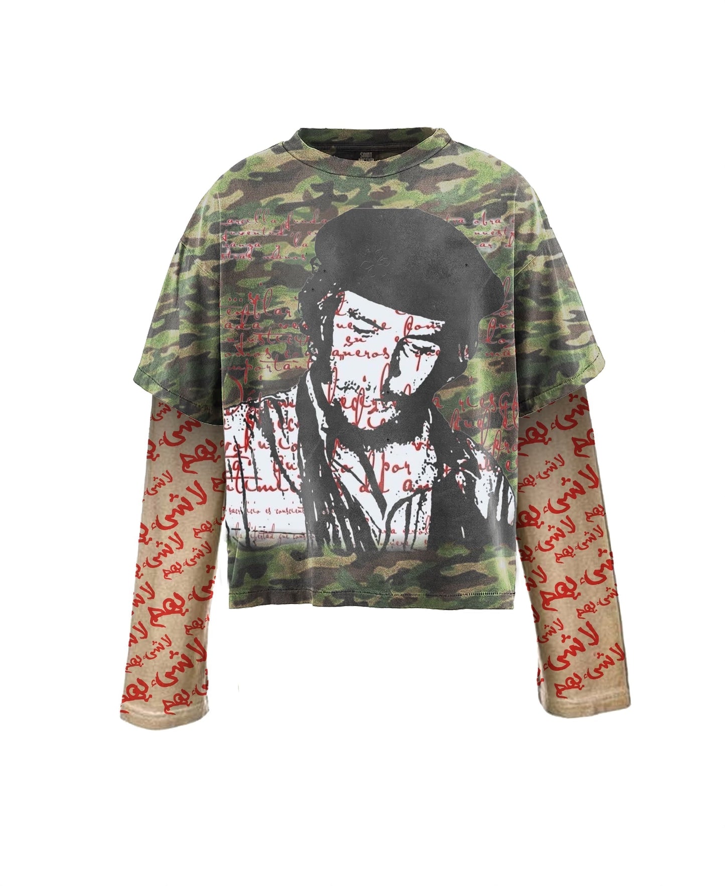N*M “Che Guevara” Camo Double Layered Tee