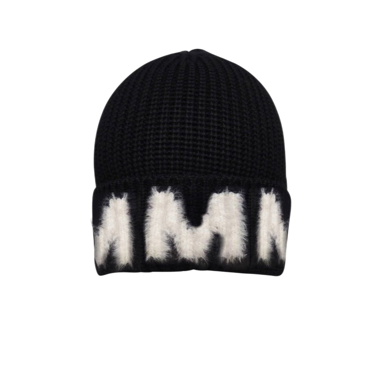 N*M Mohair Black Wool Beanie