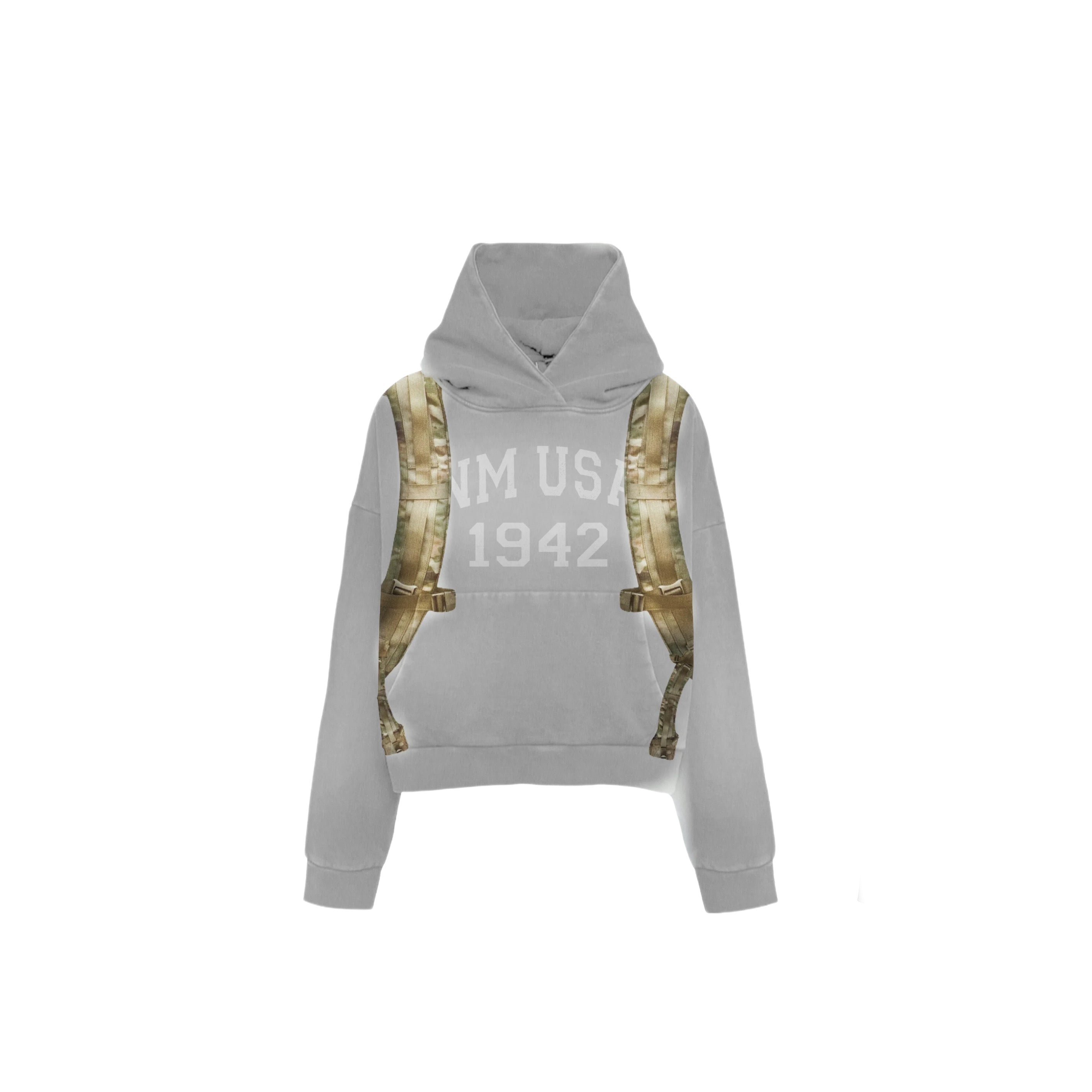 N*M Grey Army Hoodie
