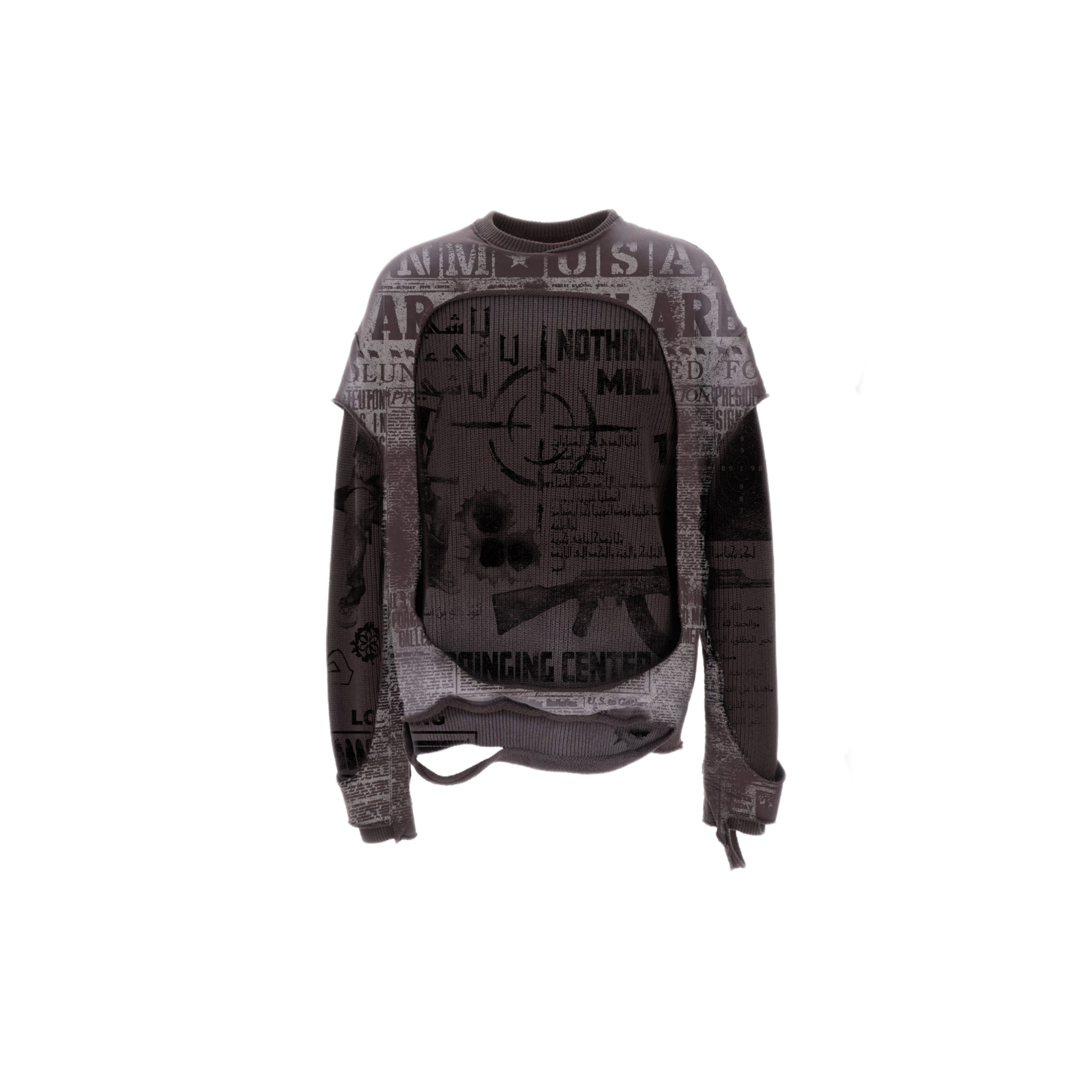 N*M Burgundy Double Layered Balaclava Tee