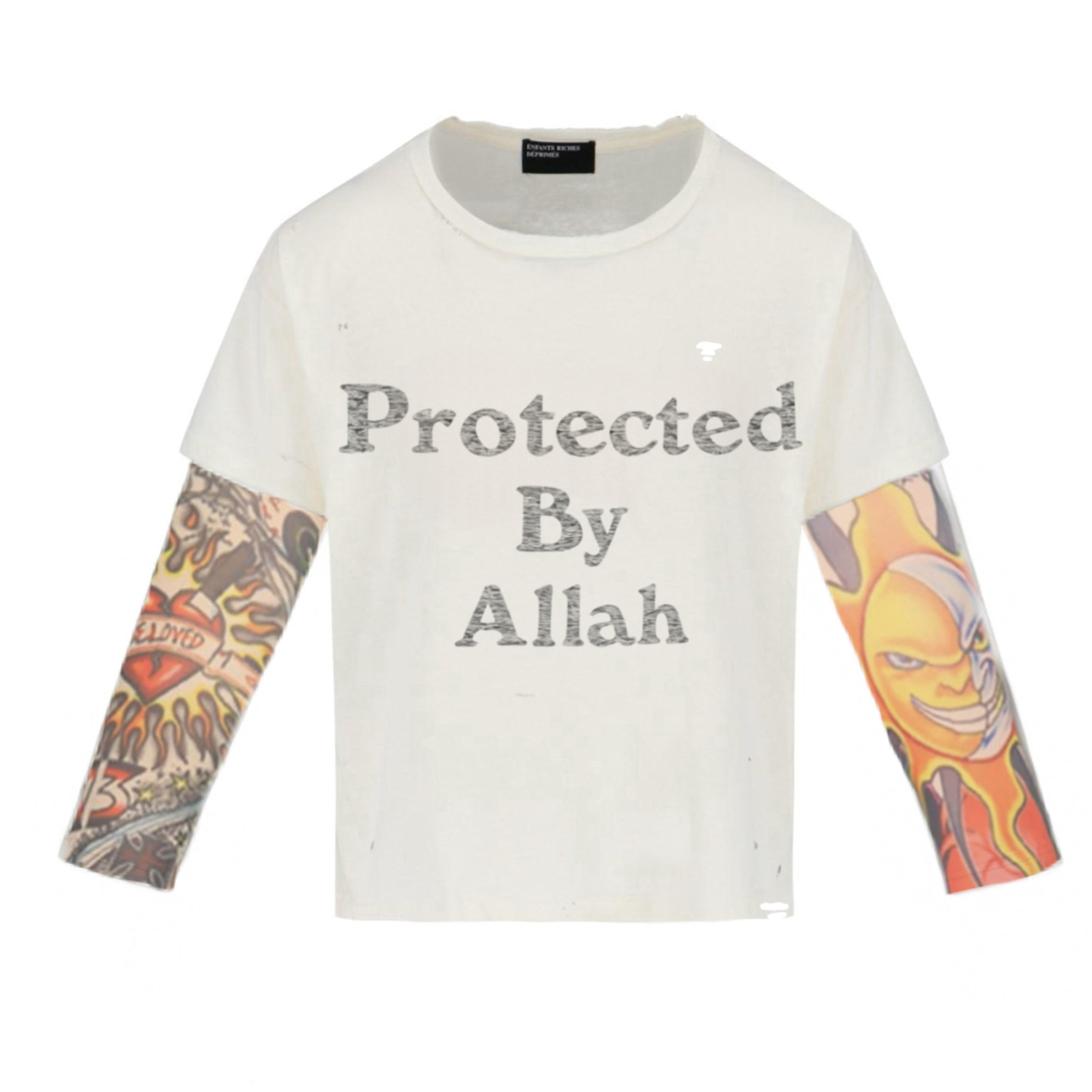 N*M “Protected By Allah” Tattoo Tee