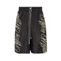 N*M Black Cursive Nylon Shorts