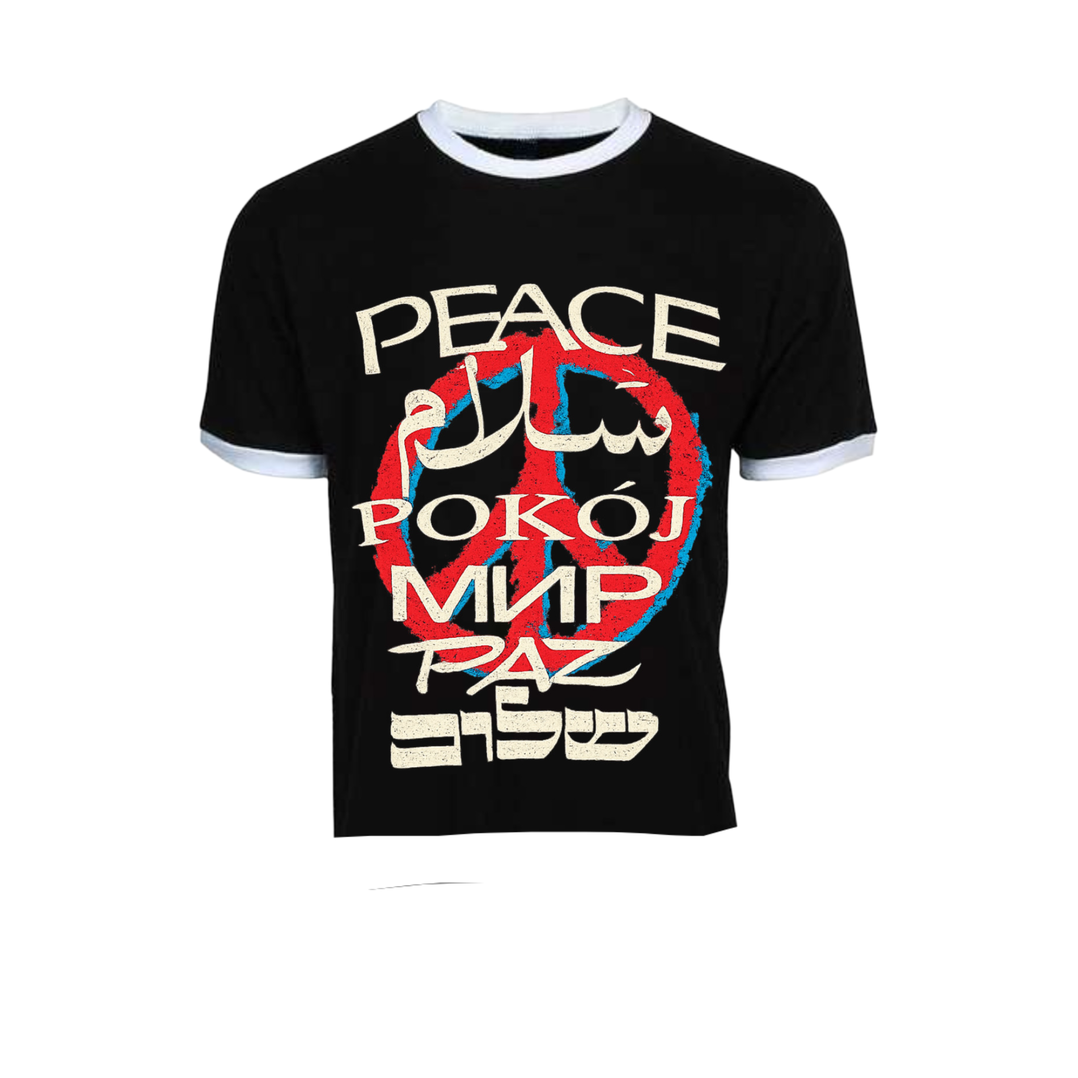 N*M “Peace” Ringer tee