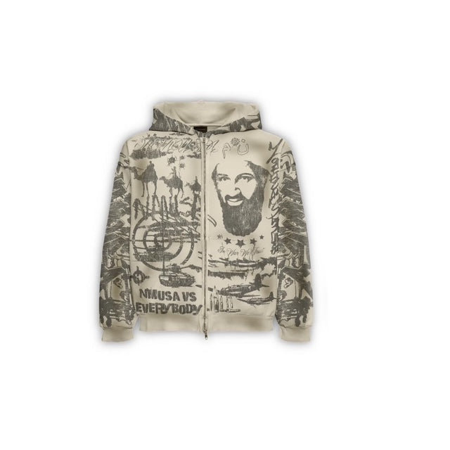 N*M All Over Terrorist Zip Up