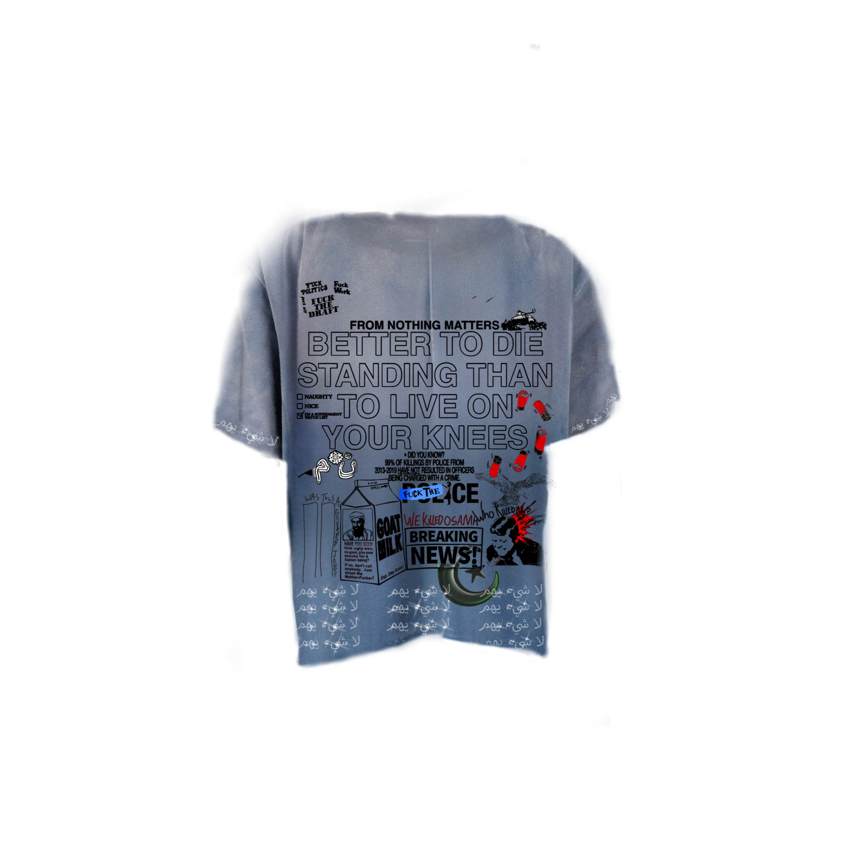 N*M Blue Sun Fade “Corruption” Tee